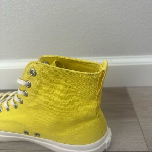 NEW! Pf Flyers Hi All American Aurora Sneaker Canvas Yellow Mens 9.5 Womens 11 - Picture 10 of 10